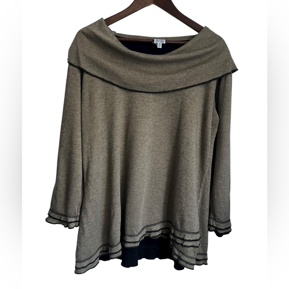 Parsley & Sage Cowl Neck Crossover Tunic Long Sleeve‎ Women - M